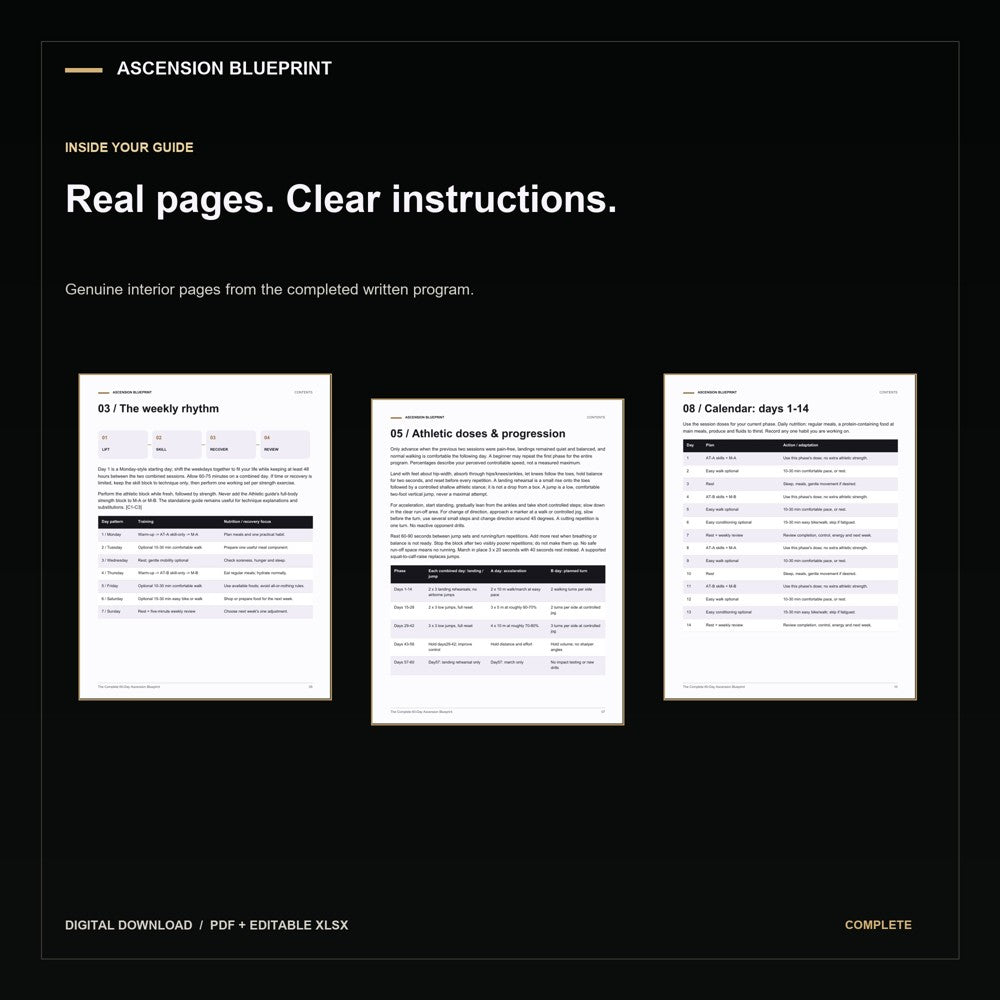 Actual completed PDF pages and tools